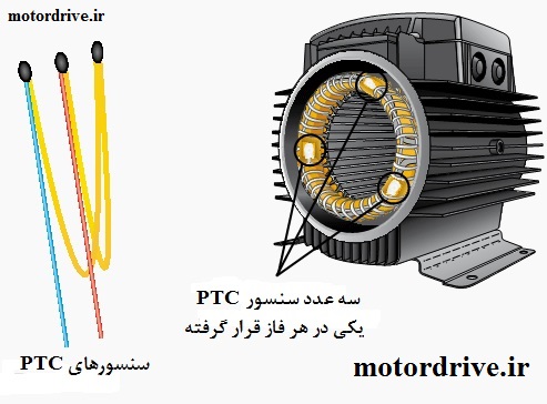 سنسور PTC تعبیه شده در موتور