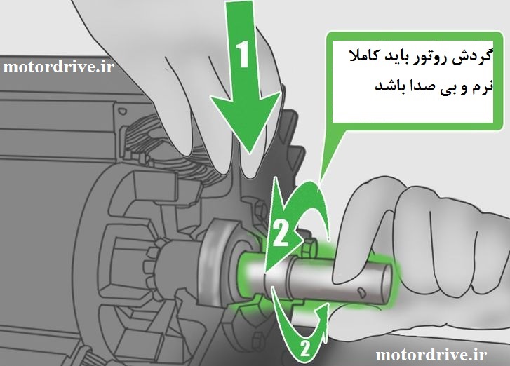 اولین تست یاتاقان الکتروموتور