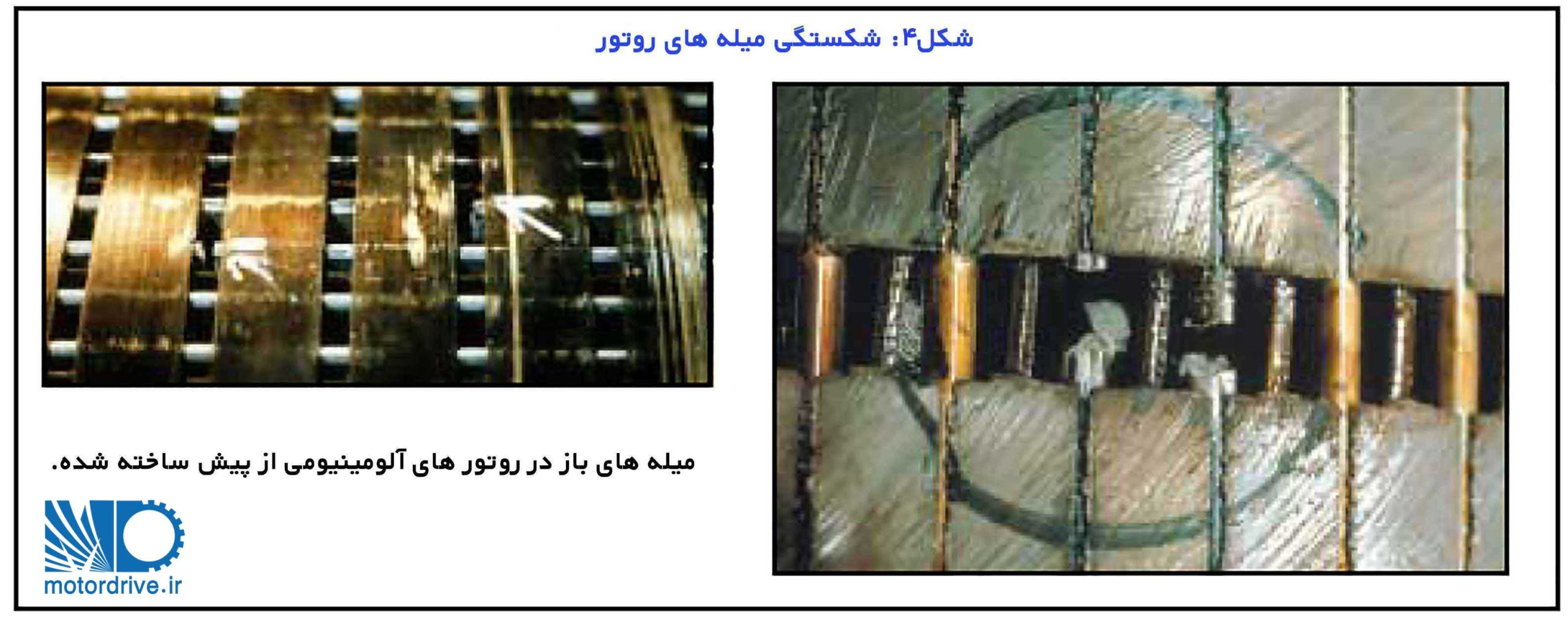 شکست میله های روتور آلومینیومی